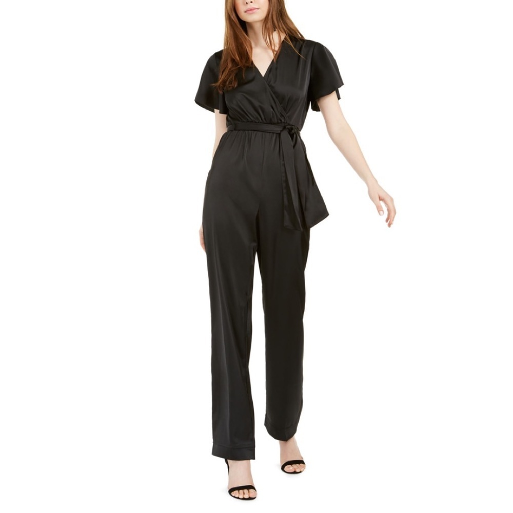 Kendall + Kylie Black Empire Waist Jumpsuit